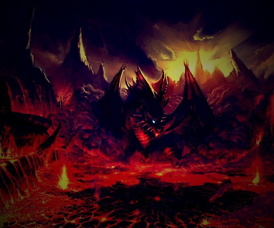 Огненный дракон обои