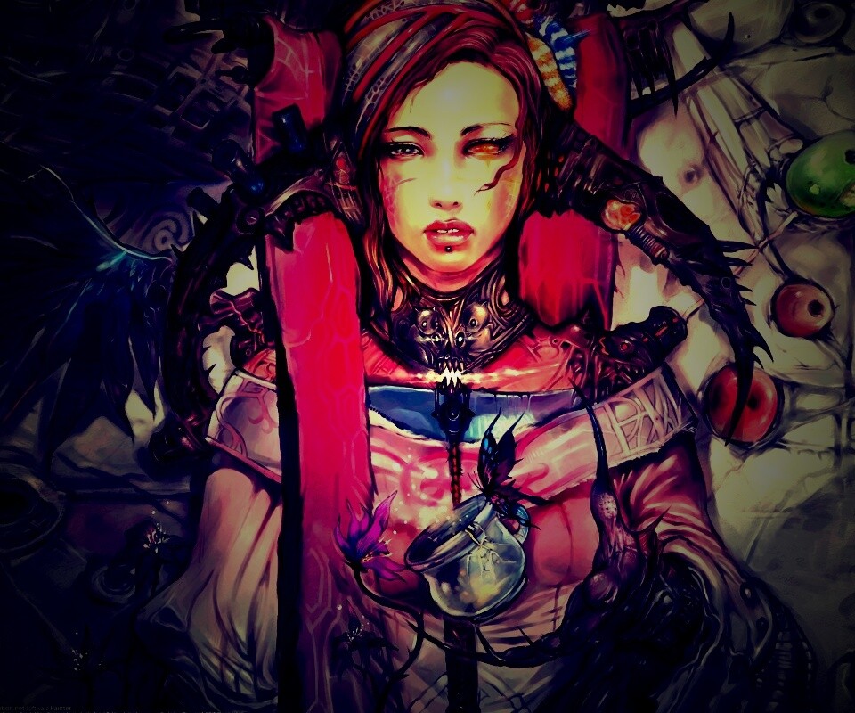 Странная девушка обои