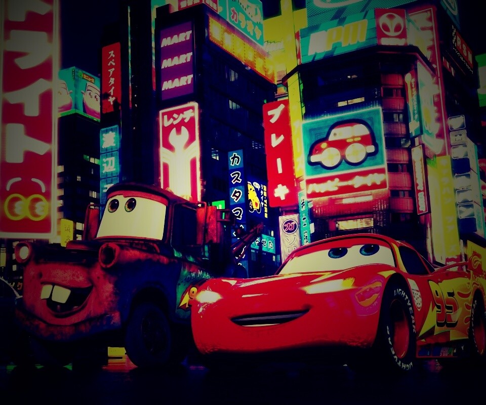 Тачки в большом городе обои