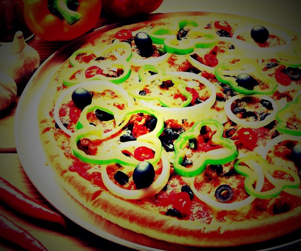 Пицца с паприкой обои