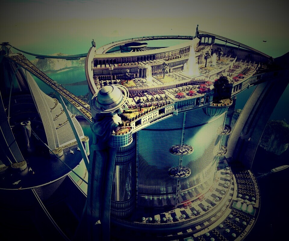 Город будущего обои