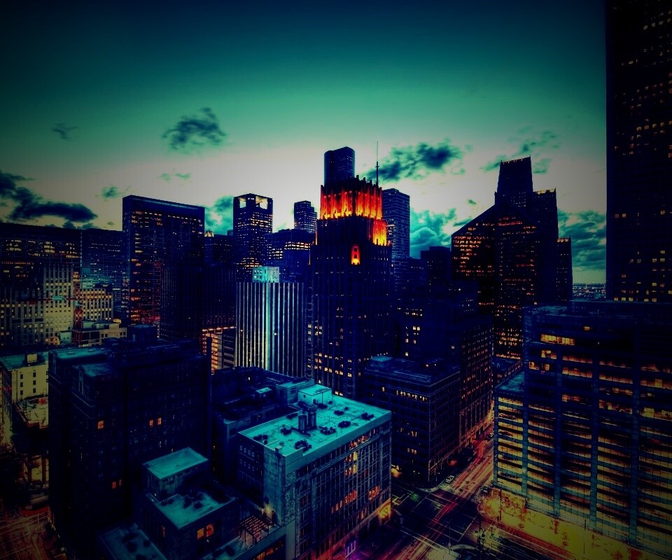 Бизнес-центр сверху обои