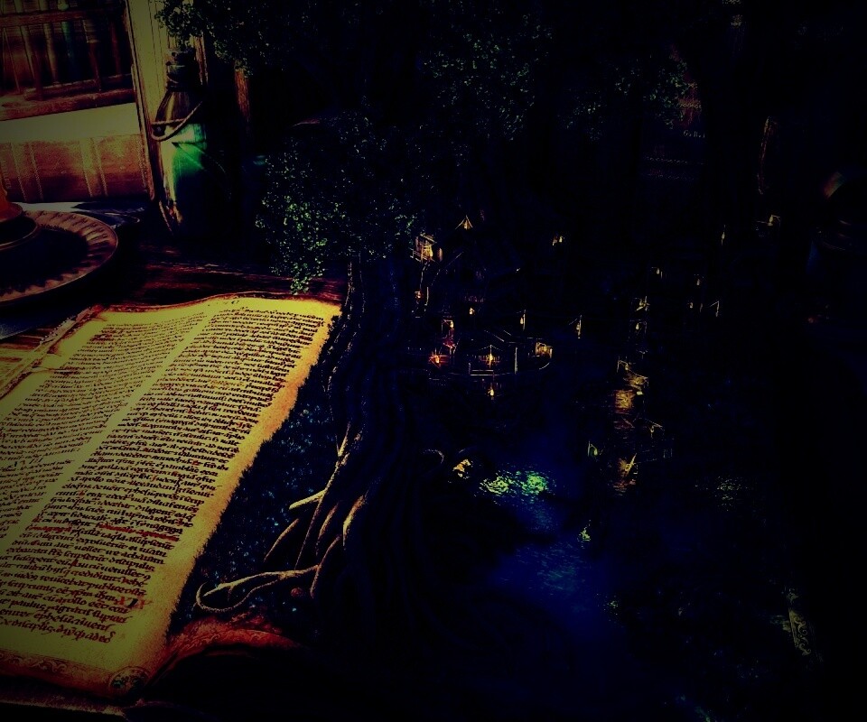 Волшебный мир на страницах книги обои