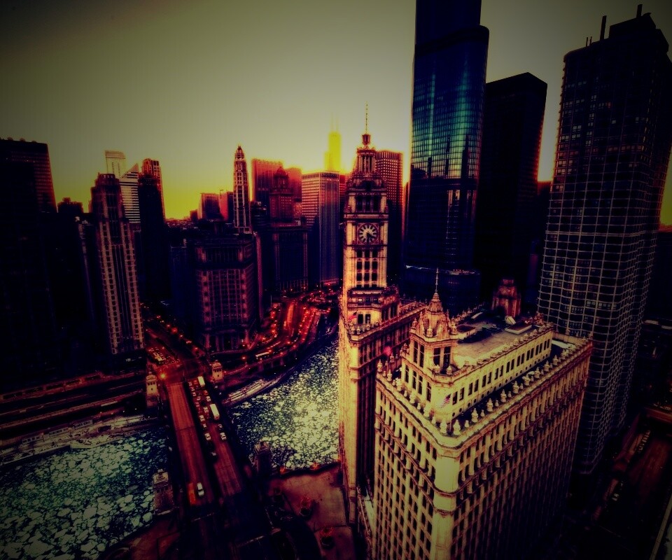 Вид на город обои