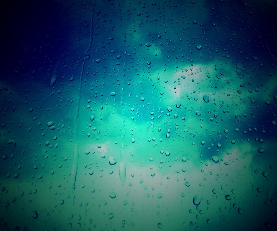 Капли на стекле обои