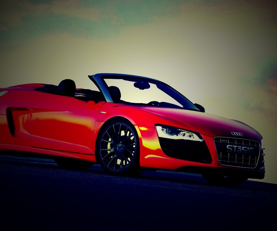 Красная Audi обои