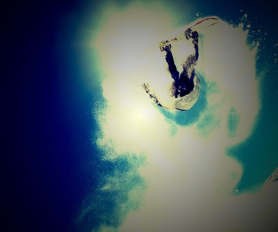 Прыжок на сноуборде обои