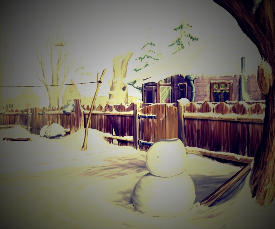 Снеговик обои