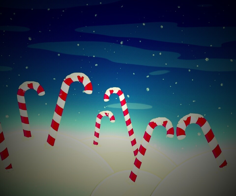 Леденцы в сугробах обои