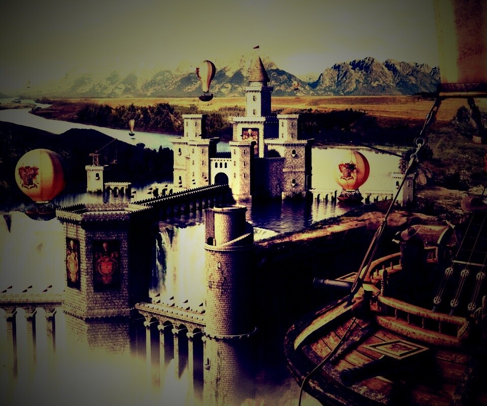 Замок-дамба обои