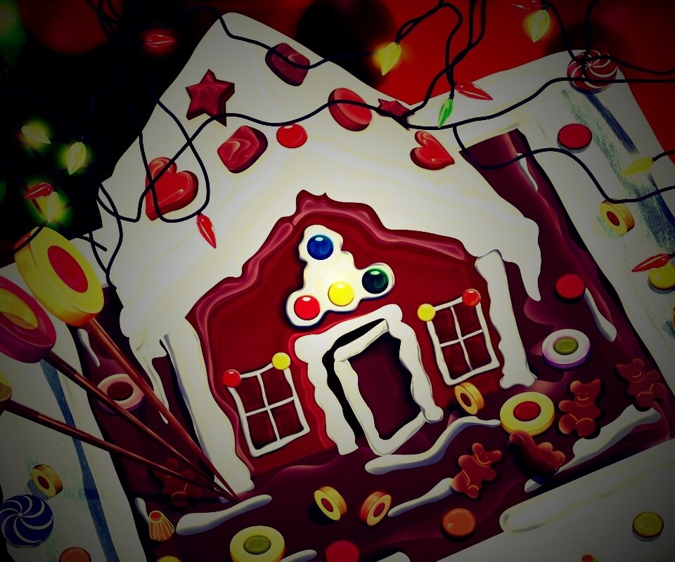 Пряничный домик обои