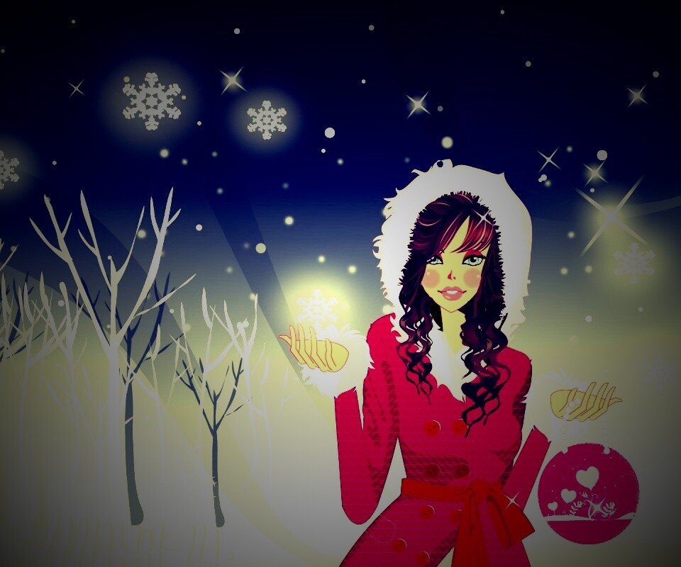 Модный новый год обои