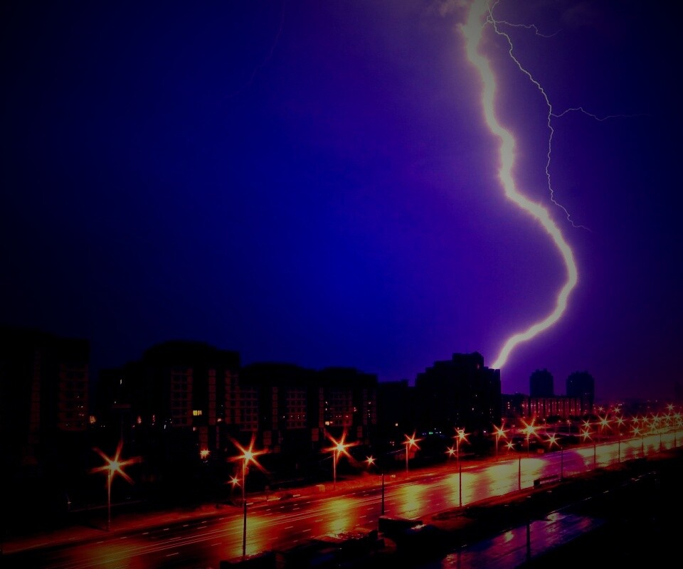 Молния обои