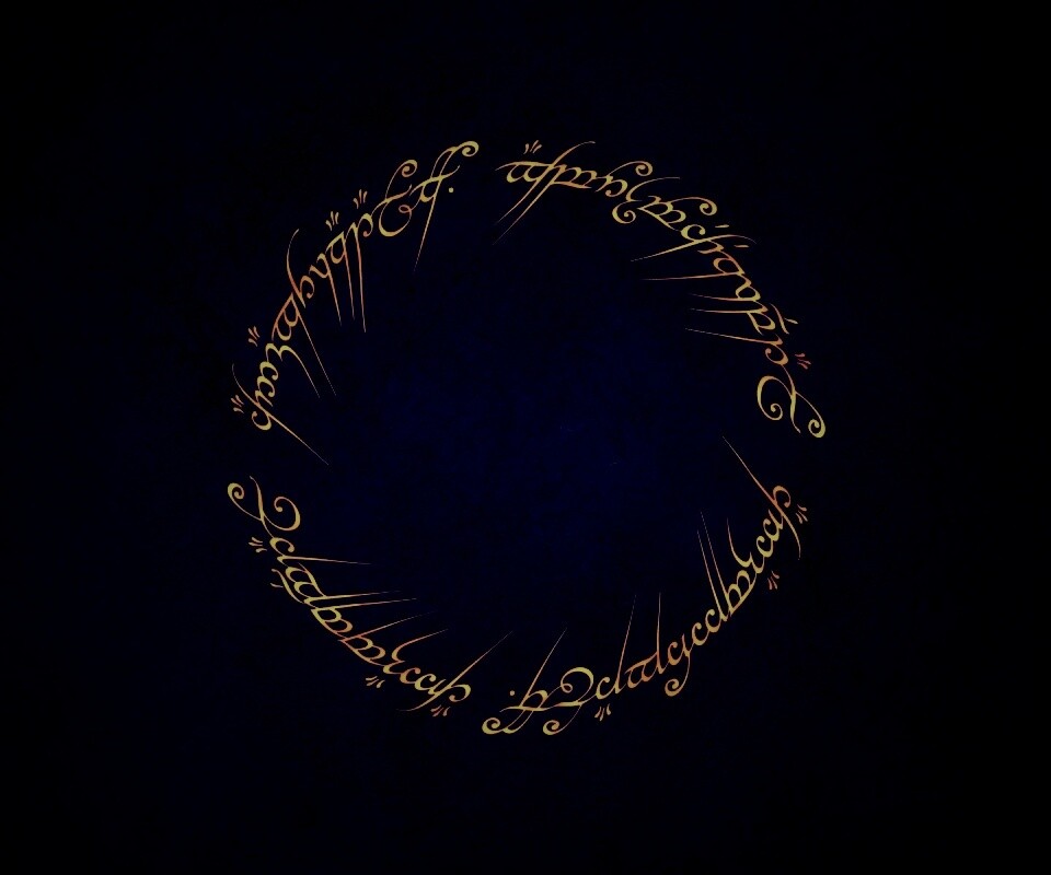 Кольцо всевластья - узор обои