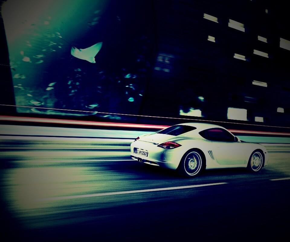 Porsche на трассе обои