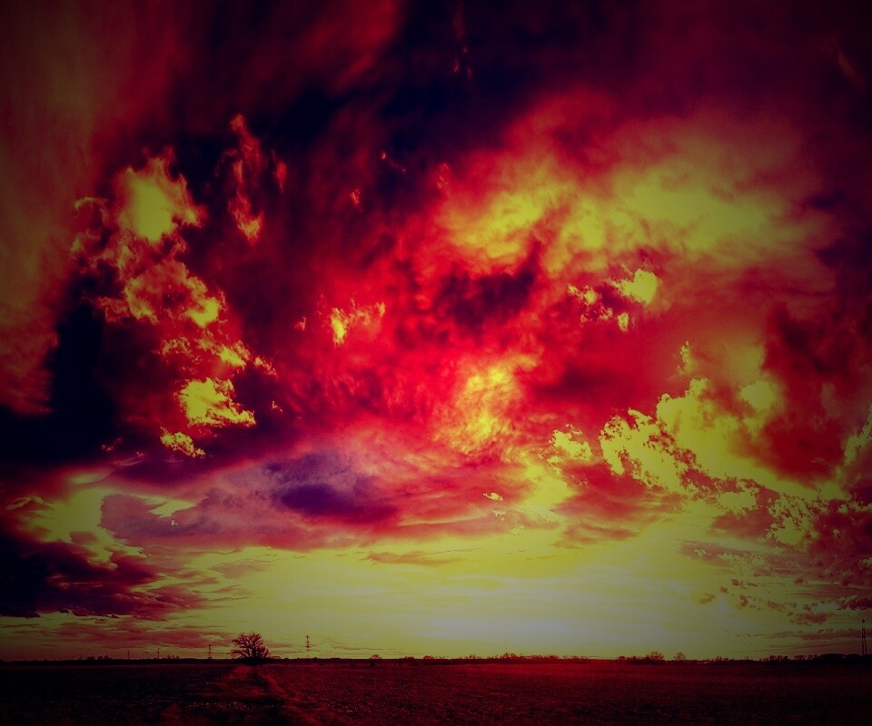 Пламенеющие небеса обои