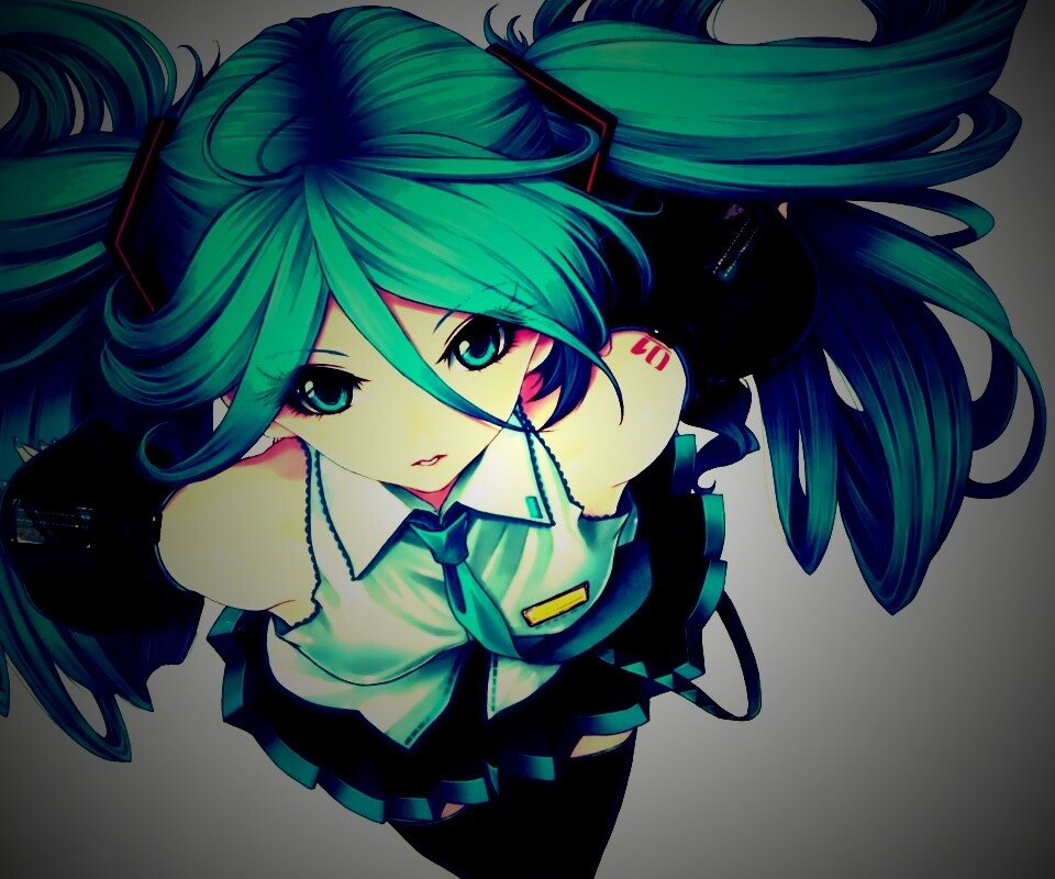 Синеволосая Хатсуне Мику обои
