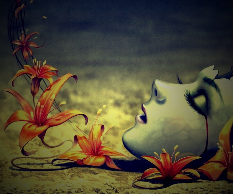 Разбитая маска обои