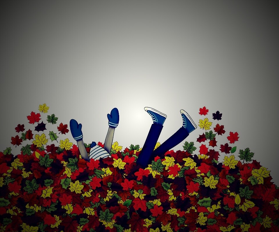 Опавшие листья обои