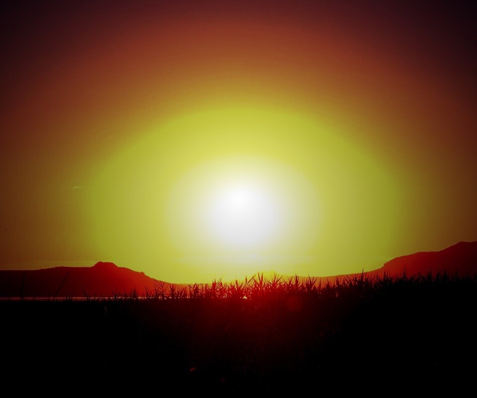 Сельский закат обои