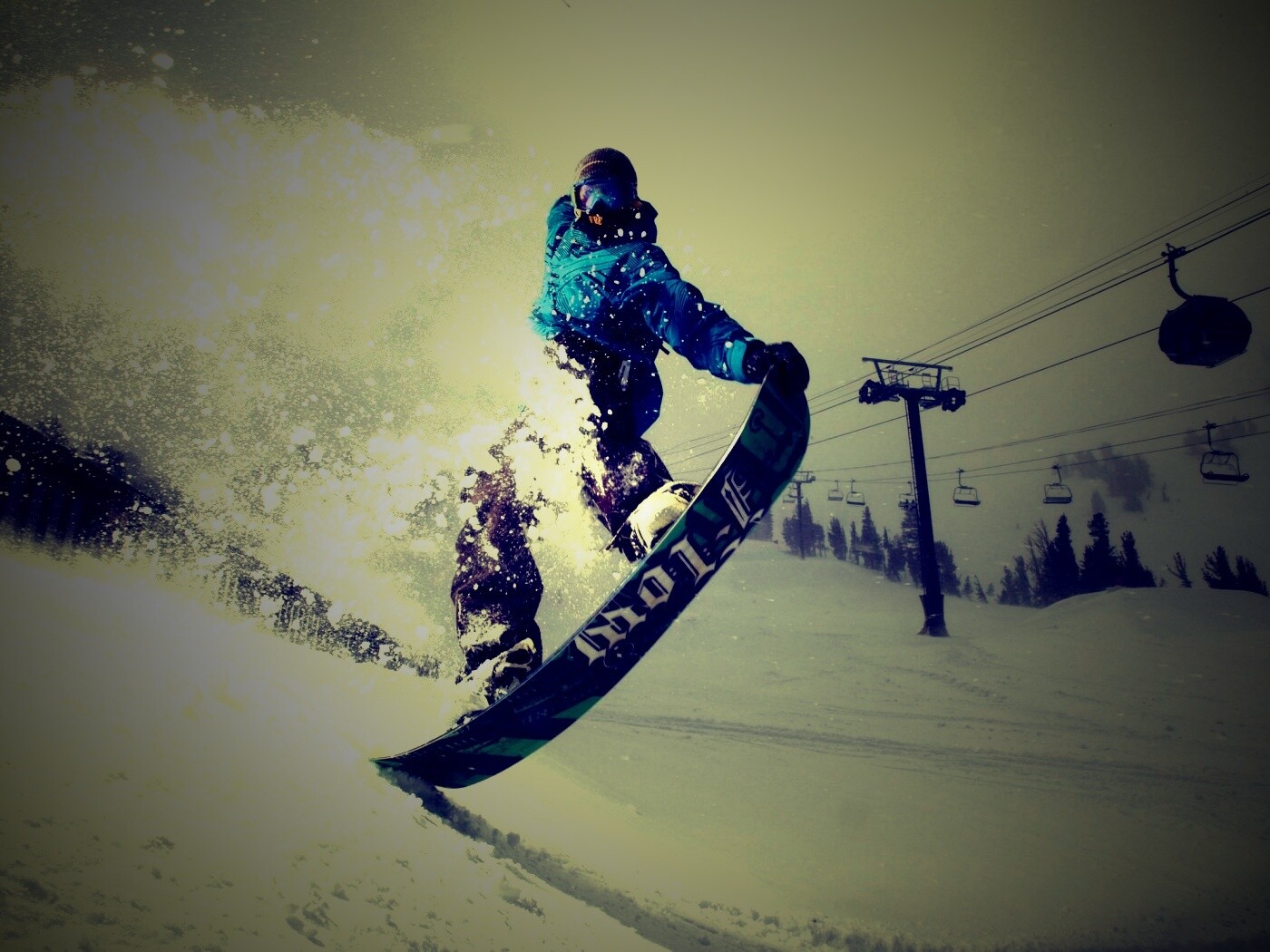 Сноубордист обои