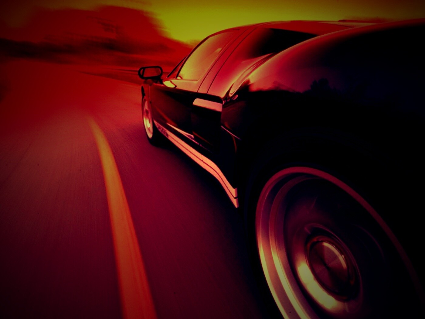 Авто на повороте обои