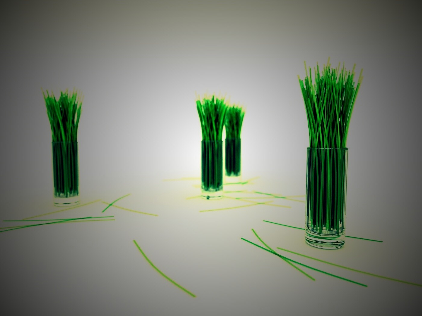 Трава в стакане обои