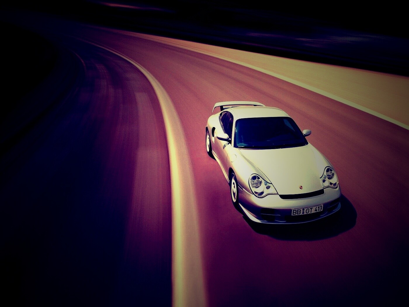 Порше на треке обои