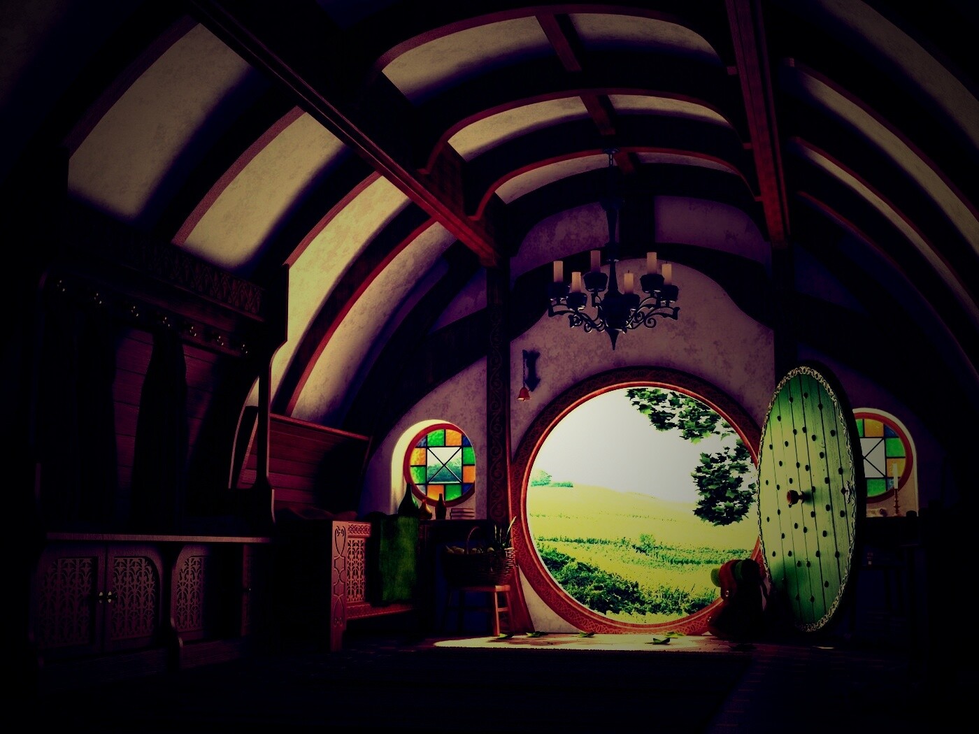 Дом хоббитов обои