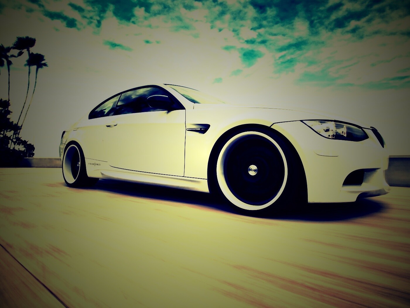 Белый БМВ обои