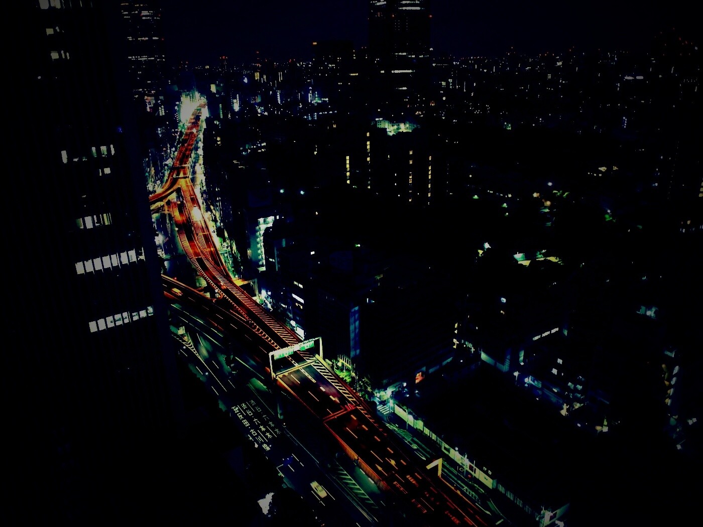 Вид на автостраду обои