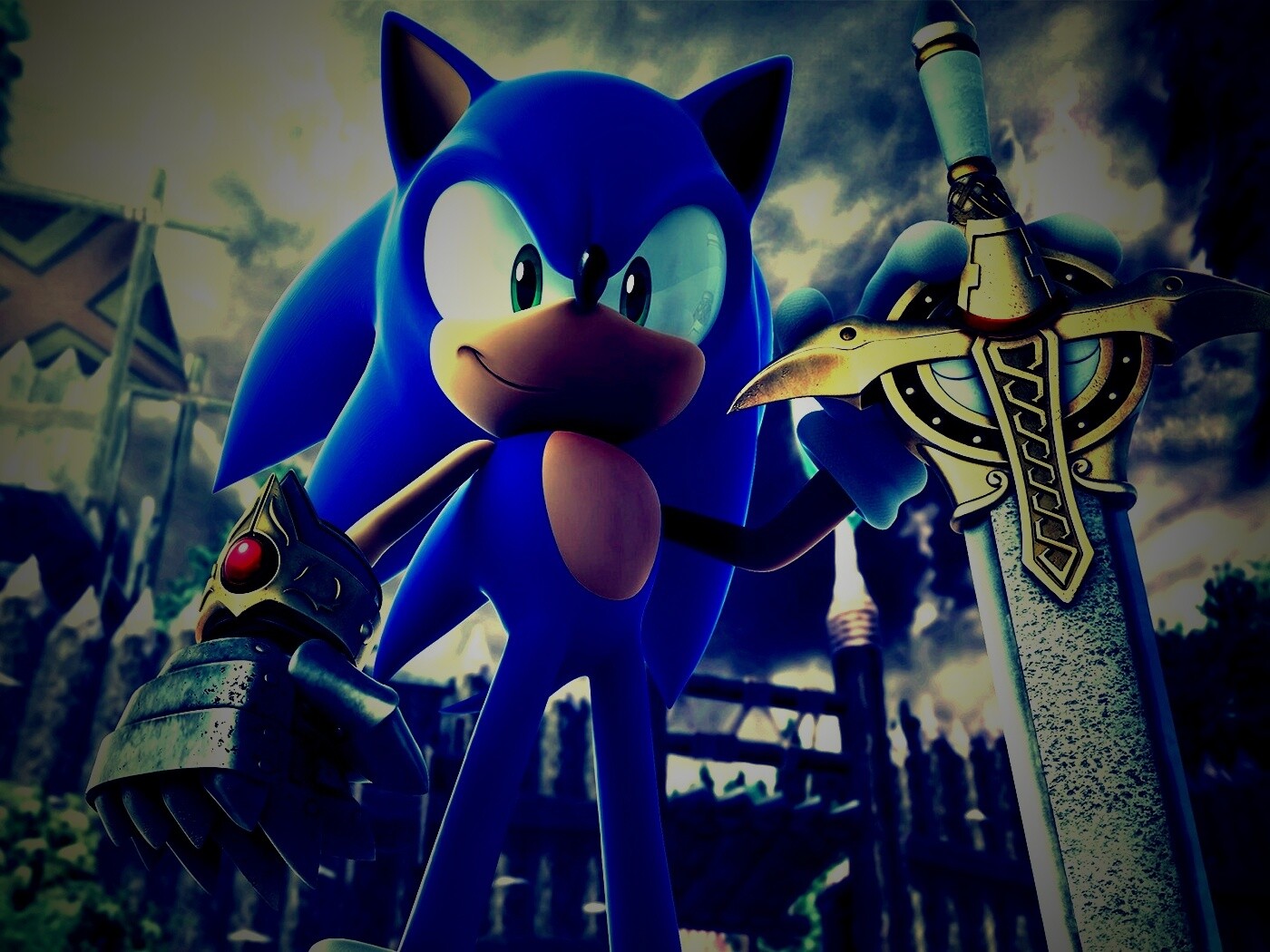 Соник с мечем обои