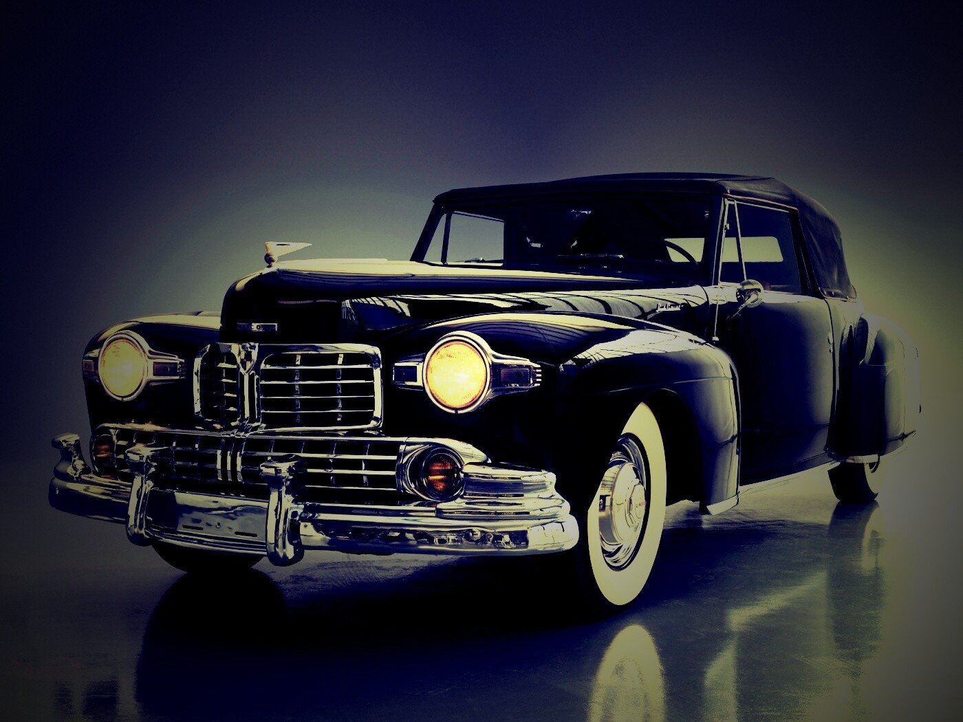 Черный ретро авто обои