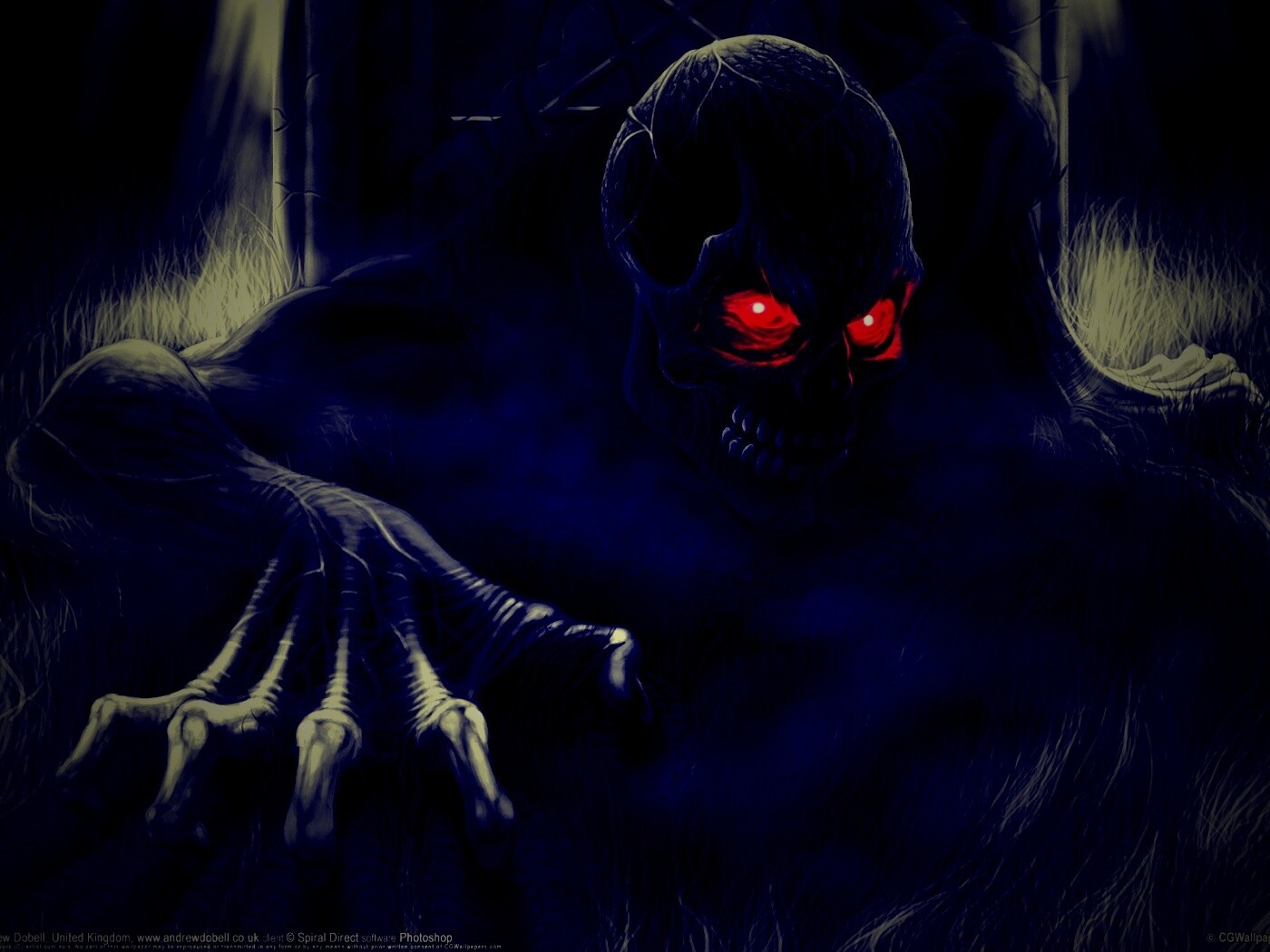 Черный труп вылезает из могилы обои