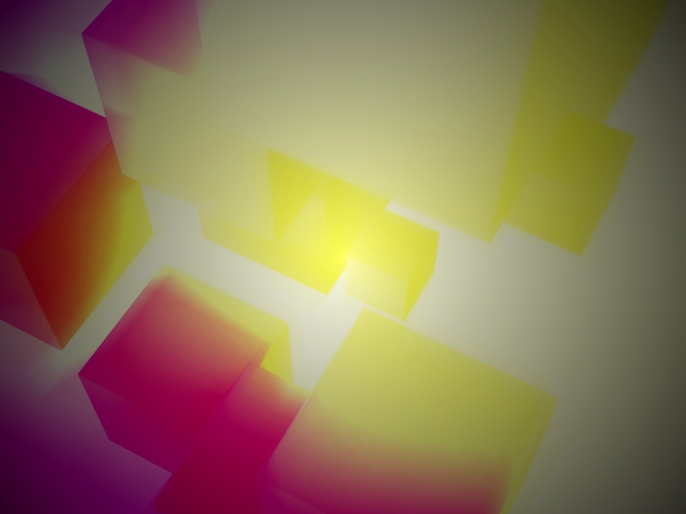 Розовые и желтые кубики обои