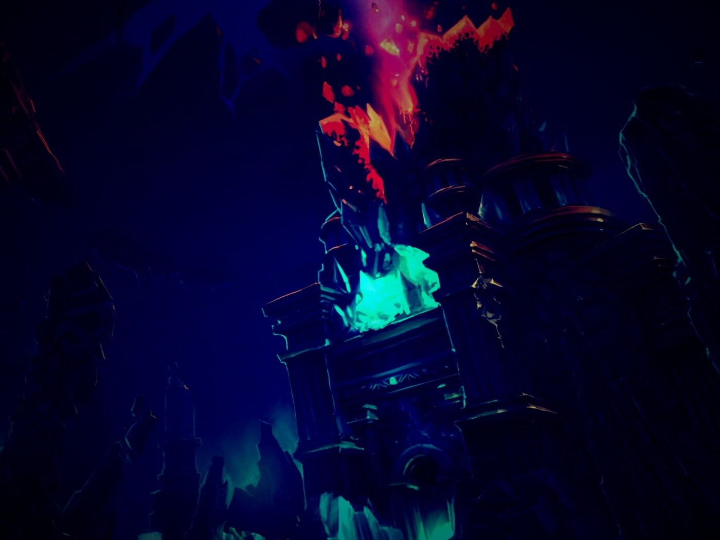 Вход в вулканический храм обои