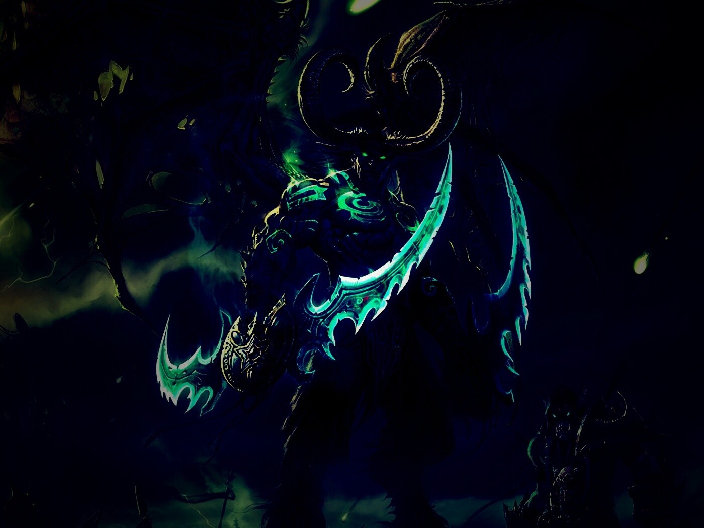 Иллидан с клинками обои