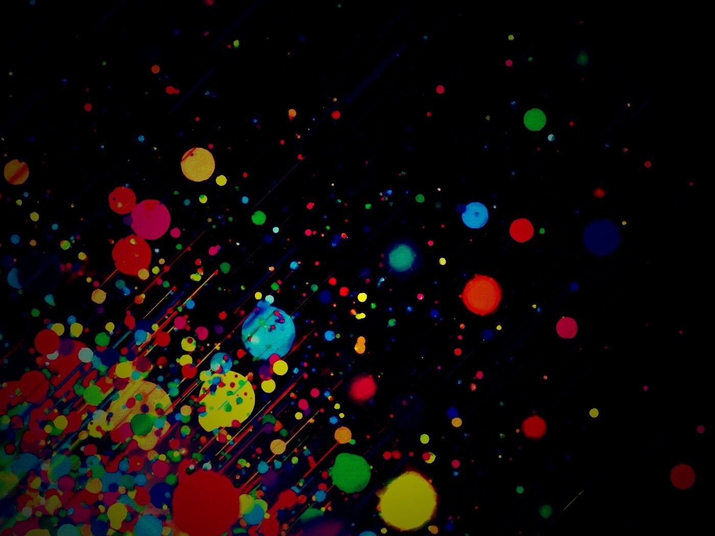 Полёт разноцветных кругов обои