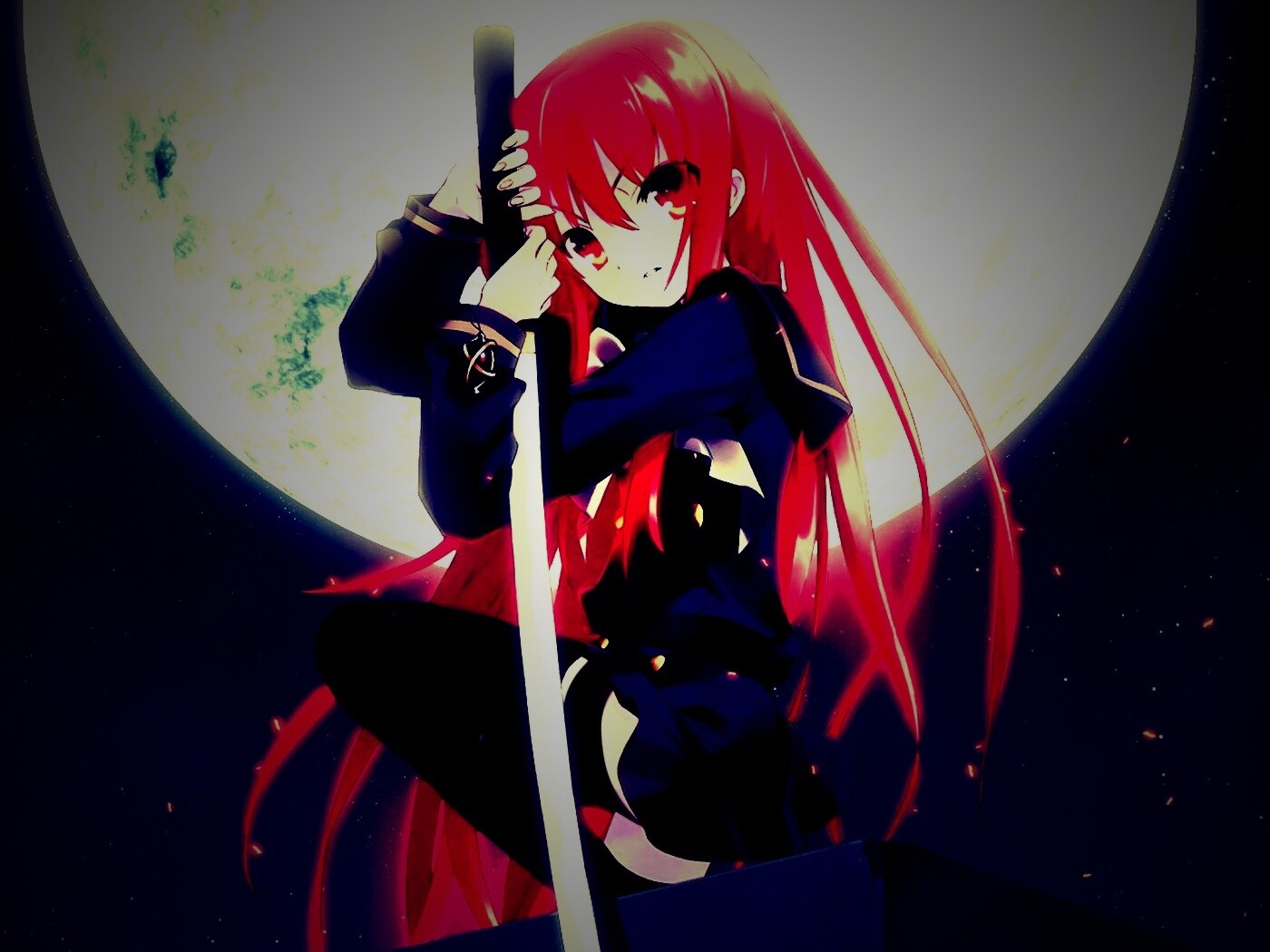 Девочка с катаной обои