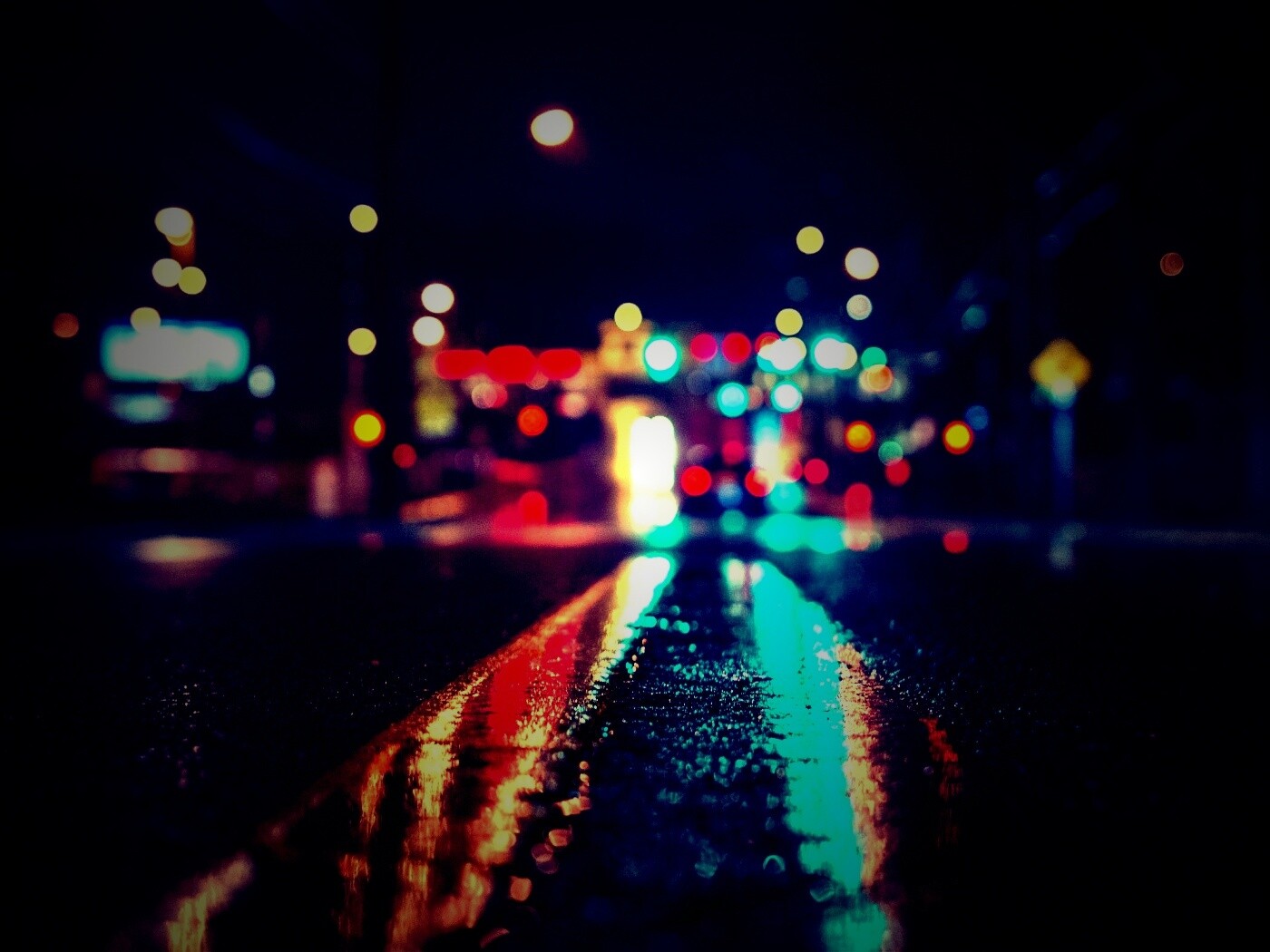 Мокрый асфальт обои