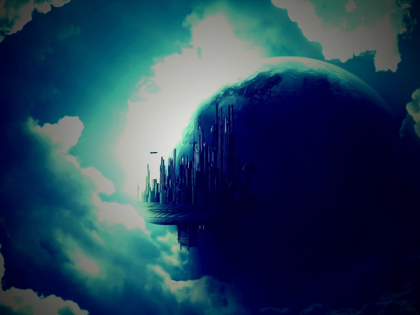 Небесный город обои