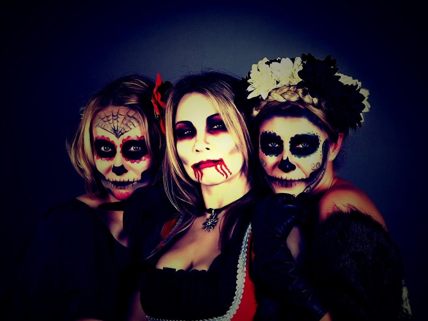 Макияж на хэллоувин обои