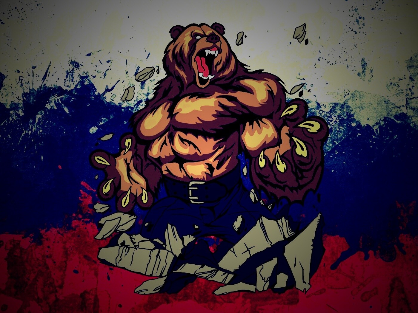 Русский патриотический медведь обои