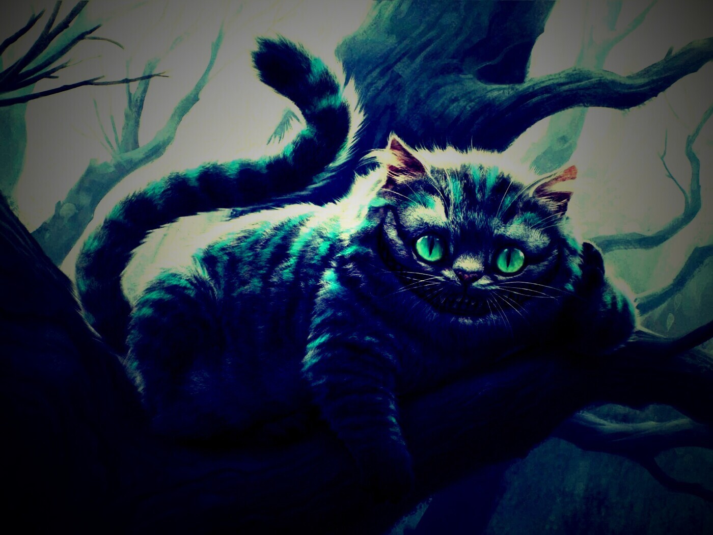 Чеширский кот обои