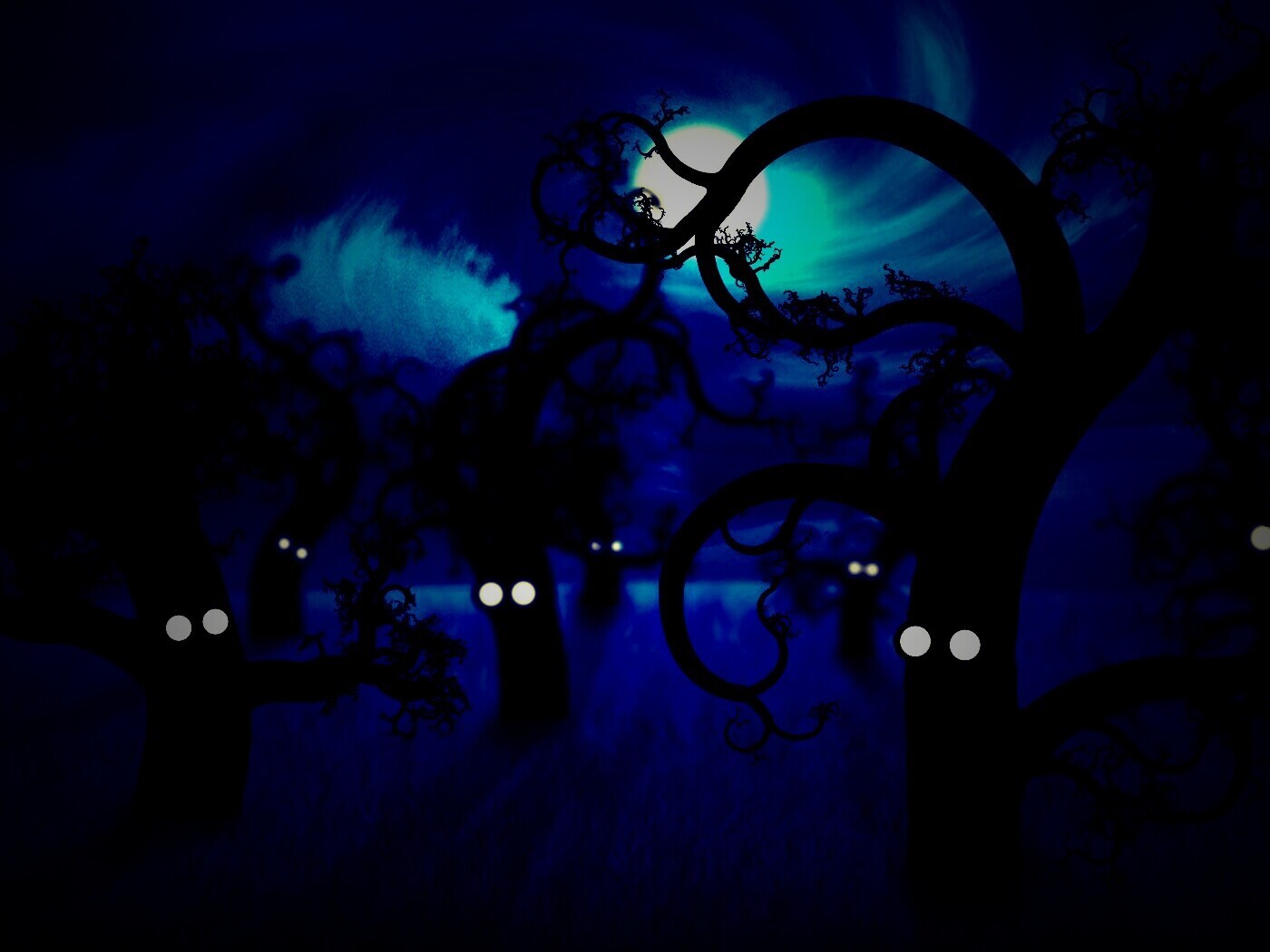 Страшно ночью в лесу обои