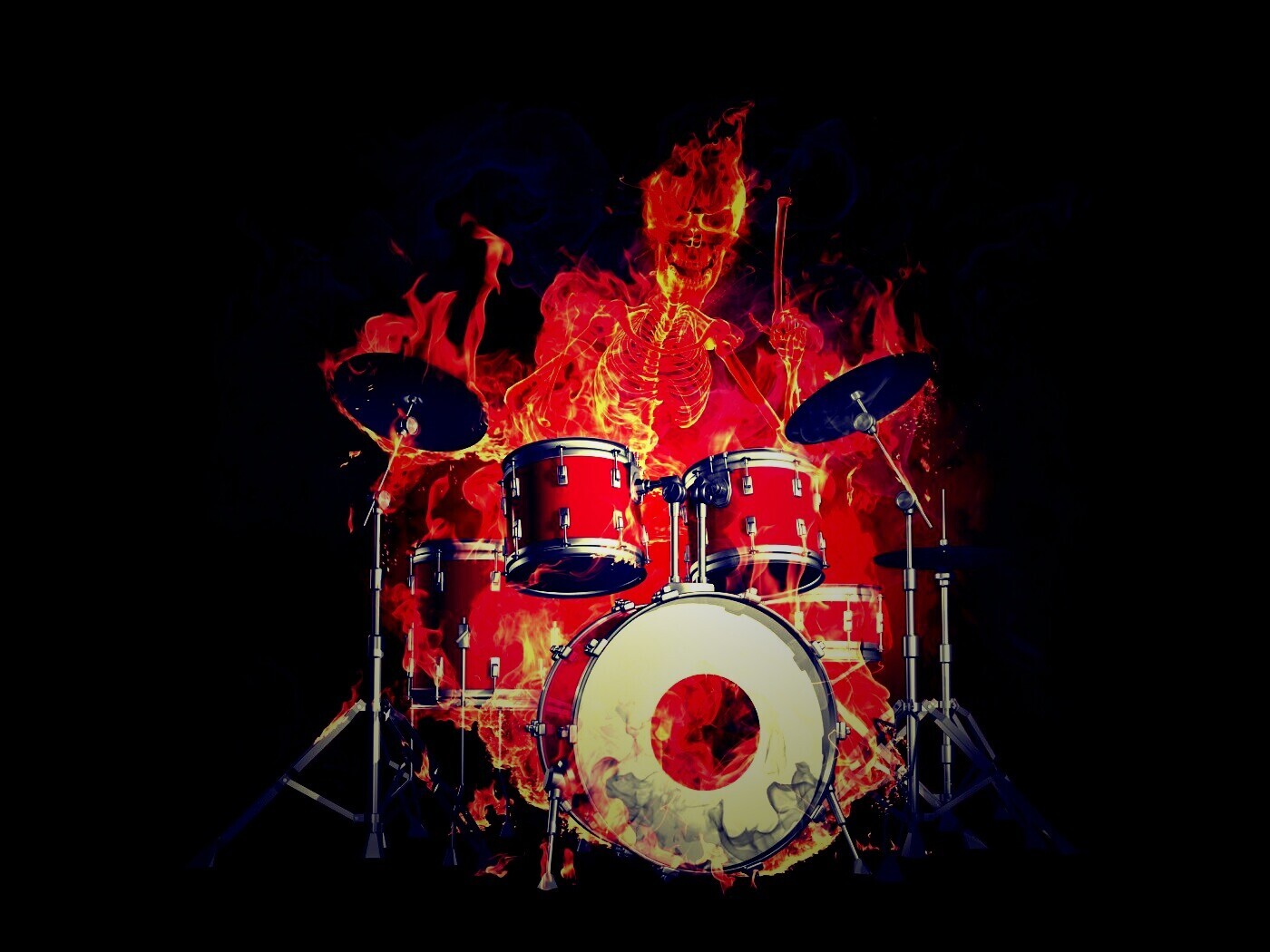 Огненный барабанщик обои