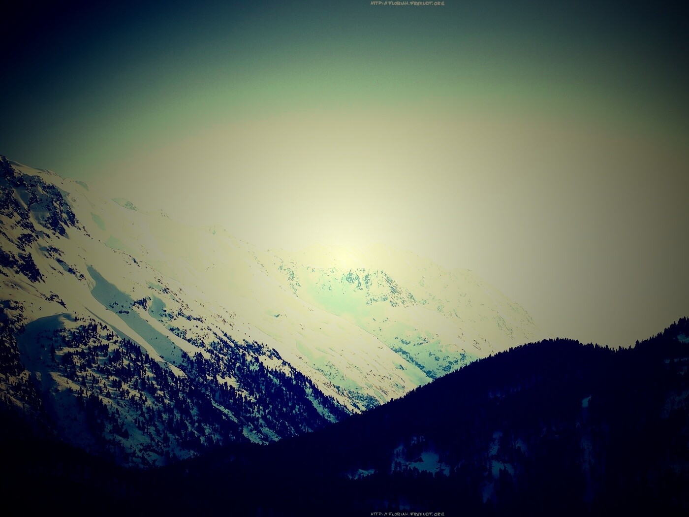 Горные вершины зимой обои