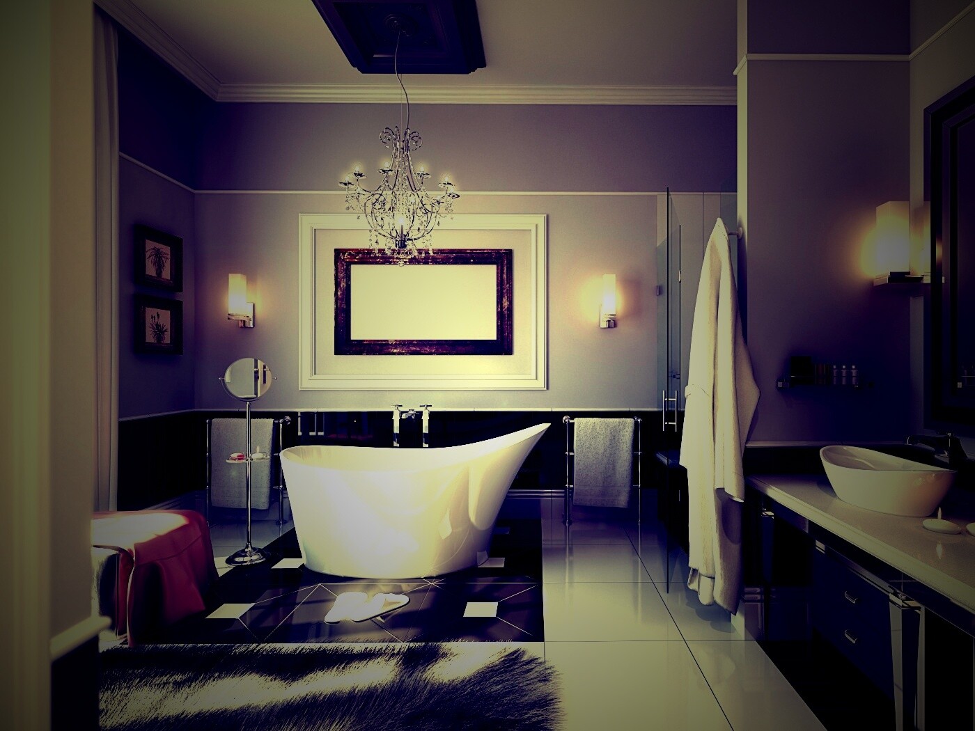 Современная ванна обои