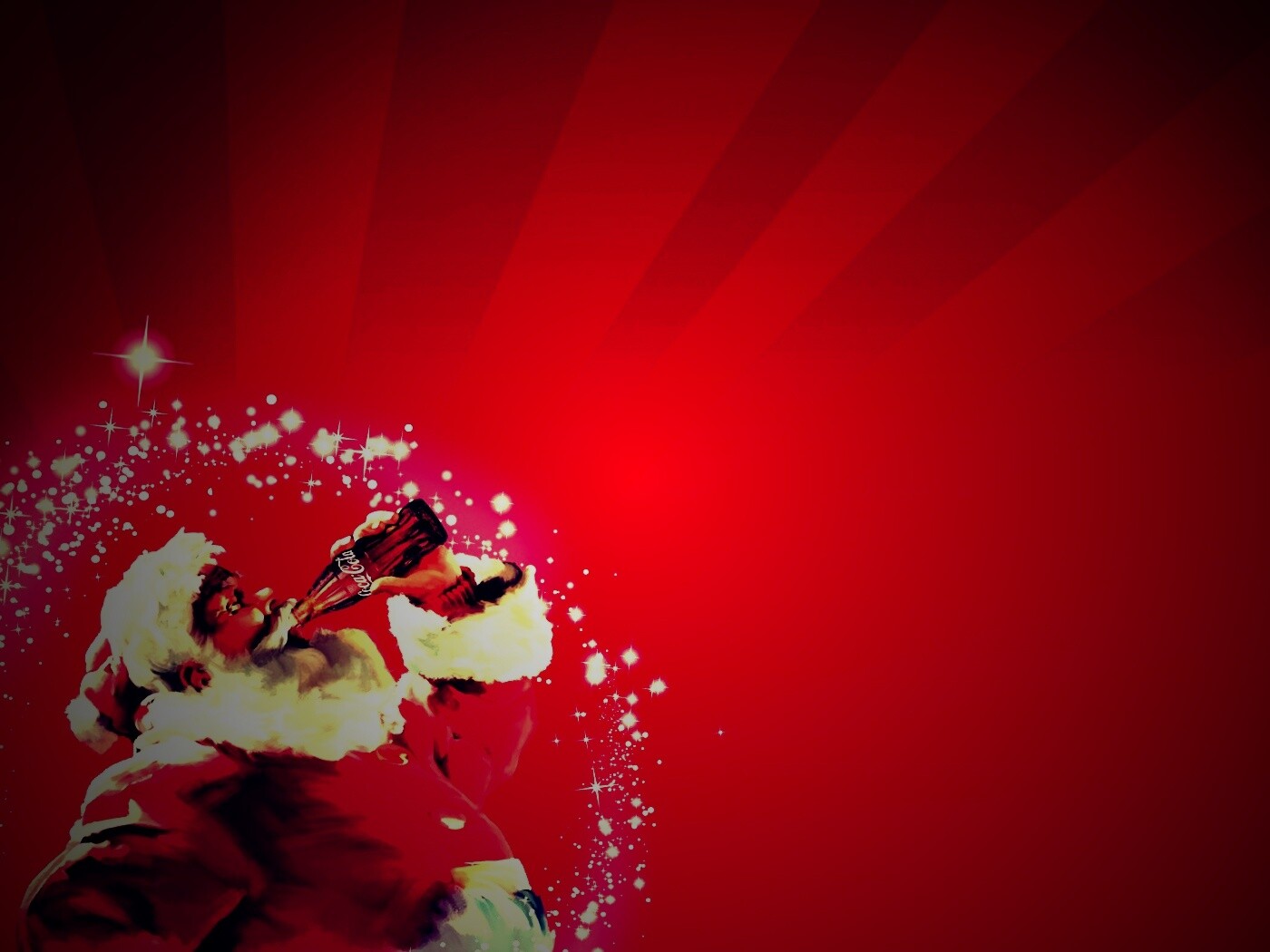 Санта Клаус с кока-колой обои