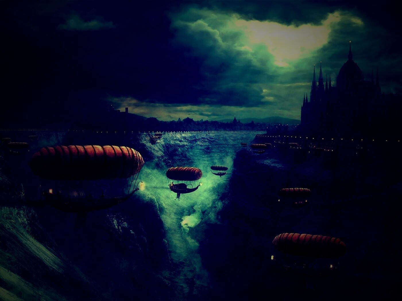 Фентезийный Будапешт обои